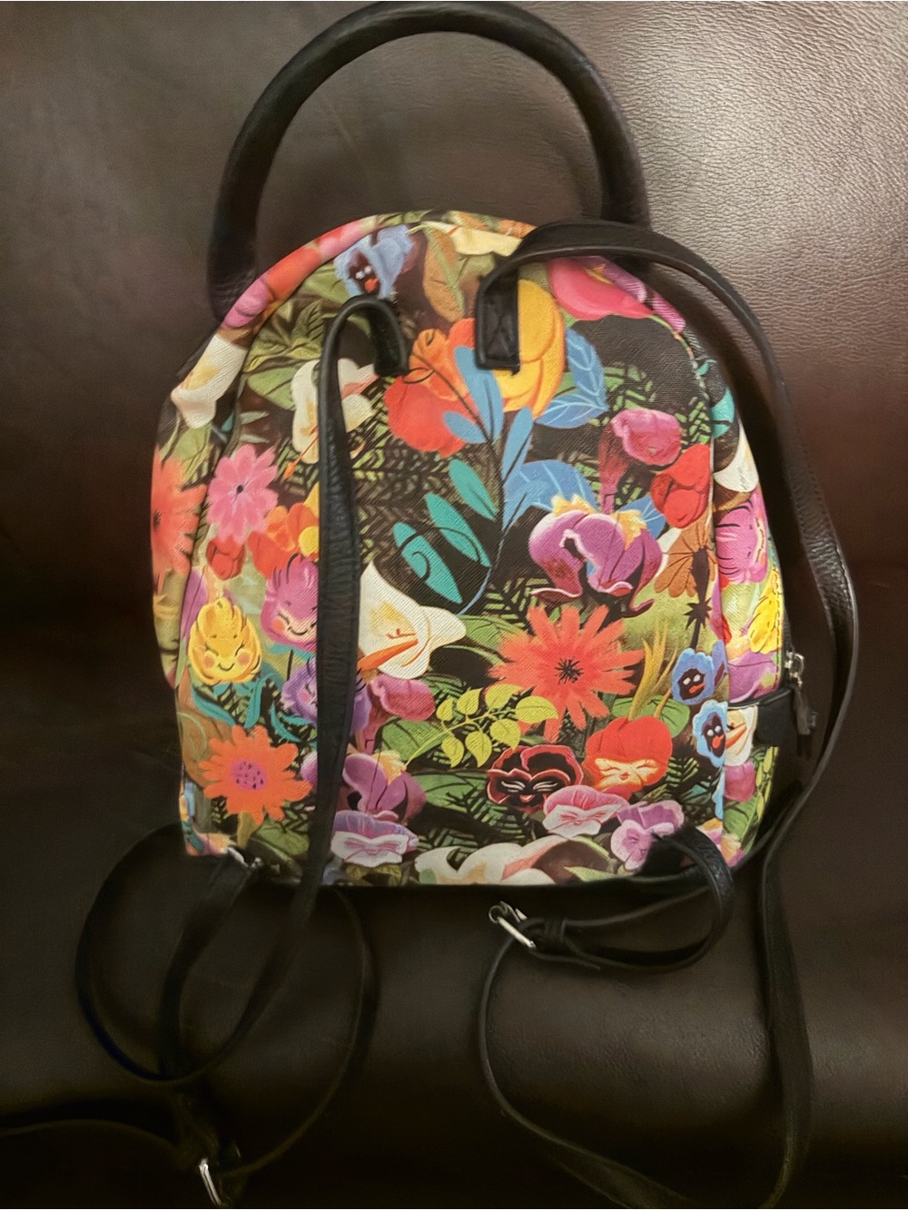 Rare Alice in Wonderland Floral Mini Backpack - Multicolor - Picture 3 of 5